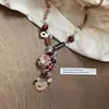 Colar Longo Tassel Boêmio Retrô Feminino Estilo Étnico Exótico Corrente para Suéter Colar Versátil Estilo Férias