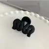 Presilha de garra preta básica e versátil para penteados semi-presos, tamanho pequeno, ferramenta mágica para o topo da cabeça, presilha de cabelo fosca simples e elegante para mulheres