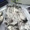 Calça de Seda Gelo Estampada Estilo Chinês para Mulheres, Calça de Seda Gelo de Perna Larga Pintura a Tinta de Verão, Calça Reta Solta Emagrecimento Comprimento Total