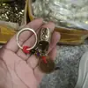 Chaveiro de Latão com Cinco Moedas dos Imperadores, Sino do Sutra do Coração, Machado, Espada, Talismã e Pingente Bagua; Itens Pequenos para Atrações Turísticas, Festas de Templo e Barracas de Rua