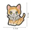 Patch Bordado de Gatinho Fofo Desenho Animado Gatinho Desenho Animado Patch Adesivo para Termocolar para Roupas Infantis, Bolsas, Patch para Roupas DIY