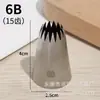 1M 6 Dente Bolo Decorativo Cookie Rose Creme Cozimento DIY Ferramenta 304 Aço Inoxidável Boca Decorativa Coleção Média