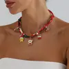 Accesorios transfronterizos europeos y americanos: Collar único de cinta de copo de nieve, Año Nuevo, elementos mixtos, collar de fiesta estilo Navidad