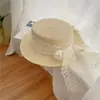 Sombrero de Pescador con Protección Solar Ins, Sombrero de Paja Plegable Fresco y Sencillo de Verano para Mujer, Diseño Floral, Adecuado para Salidas y Vacaciones, Sombrero de Sol, Estilo Hyuna