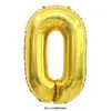 Balão decorativo de folha de alumínio dourado prateado digital de 32 polegadas para aniversário de um mês
