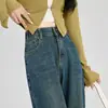 Comércio transfronteiriço direto da fábrica atacado feminino jeans de perna larga mulheres som de balanço pequeno livro vermelho uma geração de fornecimento