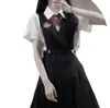 Vestido Auténtico de Otoño Falda de Protección contra la Leche Conjunto de Uniforme JK Japonés Falda Adelgazante Estilo Academia Camisa Dulce Tirantes