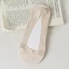 Calcetines de encaje tipo barco para mujer, estilo fino de verano con lazo, antideslizantes, adecuados para usar con zapatos pequeños de cuero, calcetines cortos invisibles sexy de corte bajo de verano