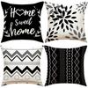 Funda de almohada Amazon Nordic Home Decor Letra geométrica Funda para cojín de sofá Cojín de oficina Extraíble y lavable