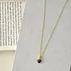 Collar con Colgante Brillante en Forma de Corazón Rojo para Mujer, Nuevo Modelo 2026, Collar de Clavícula de Zirconia de Lujo de Gama Alta