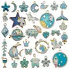 Conjunto misto de pequenos acessórios, pulseira DIY de liga com gotas de óleo, colar, brinco, pingente, chaveiro, acessório e pacote de material de decoração
