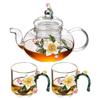 Novo Conjunto de Chá Kung Fu Criativo Esmalte Flor de Damasco Copo Reto Pequena Xícara de Chá Casa Negócios Bule Separação Chá Água