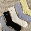 Calcetines Deportivos Nuevos de Moda con Diseño de Doble Puño, Transpirables Estilo Verano, Versátiles de Media Pantorrilla para Fitness Running Calcetines de Entrenamiento Sin Costuras