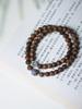 Pulsera de Agarwood Natural con Cuentas de Hoja de Jade Pulsera para Mujer, Cuentas de Joyería Fina Retro, Nuevo Estilo Chino