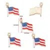 Liga de Gotejamento de Óleo Dia da Independência Americana Bandeira Americana Pulseira Colar Pingente DIY Acessórios de Joias Pingente W271