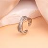 Anillo Europeo y Americano Transfronterizo de Diamante Completo para Mujer, Apertura de Circonita de Gama Alta de Nicho, Anillo Ajustable, No se Desvanece, Venta al por Mayor Versátil