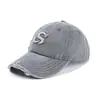 Gorra de Béisbol Vintage Bordada con Letra S 3D Estilo Retro Europeo y Americano Transfronterizo para Hombres y Mujeres con Diseño Único Desgastado