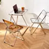 Mesa Pequeña Móvil Personalizada para el Hogar, Mesa Pequeña de Comedor de Plástico Cristal, Mesa Plegable Ligera para Balcón, Mesa de Cristal Acrílico
