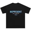 Marca da Moda Europeia e Americana Novo Algodão Puro Londres Limitada Letra Manga Curta Gola Redonda Solta Casual Versátil Camiseta Trendy ins Masculina e Feminina
