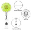 Resina Acrílica Transparente Gota de Cristal Margarida Patch Retrátil Giratório Clipe Jacaré Fácil de Puxar Fivela para ID