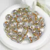 Ding Yi 16mm Chapado en Oro Circo Luna Fría Resina Galvanizada Cuentas con Agujero Pasante Cuentas Sueltas DIY Accesorios para Cadena de Teléfono