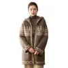 Novedad Otoño/Invierno 2025 Tejido de Cachemir para Mujer Suéter Jacquard Bloque de Color Cuello Alto Manga Larga Suéter de Cachemir Capa Base