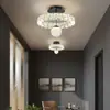 Luz de Pasillo: Lámpara de Entrada Minimalista de Lujo Italiana de Cristal, Espectro Completo Protección Ocular, Luz de Techo Antideslumbrante para Balcón y Pasillo