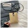 Mini Bolso de Paja Arcoíris de Verano para Mujer 2026 Nuevo Nicho Elegante Bolso de Hombro Bolso Cruzado para Teléfono