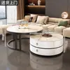 Mesa de Centro de Pizarra para Sala de Estar, Nuevo Modelo 2025, Apartamento Pequeño, Lujo Ligero, Moderno, Mesa de Centro de Gama Alta, Mesa Pequeña Moderna Simple