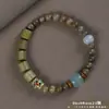 Pulsera de Sándalo Verde Añejo Argentino al por Mayor para Hombres y Mujeres, Joyería de Madera Cultural y Artística, Fábrica de Cuentas de Oración de Mano