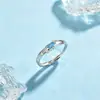 Anéis Originais de Casal Meteoro Luminoso Prata Esterlina 925 Design de Nicho Anéis de Estrela Esmaltados Anéis Ajustáveis Ins