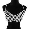 C0512 Moda Transfronteriza Hueco Perla Tirante Pecho Simple Sexy Tejido a Mano Chaleco Exterior Cadena Corporal
