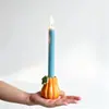 Nuevo producto transfronterizo: Portavelas de cerámica con forma de calabaza, lámpara de vela de Halloween, portavelas para insertar, portavelas de aromaterapia, pieza decorativa con un toque de alta gama