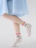 Calcetines para Niños al por Mayor 2026 Primavera/Verano Ultra Delgados Meow Meow Story Calcetines de Malla Red Fishnet Calcetines a Cuadros para Niñas