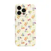 Estilo ins, capa de filme de camada única com furos finos, floral fresca e colorida para iPhone 18, 17, capa de telefone de alta qualidade para meninas