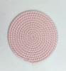 Corda de algodão tecida à mão por atacado Coaster Grass Placemat Anti-escaldante Caçarola Tapete de isolamento Tapete de tecido de comida ocidental Oval redondo para casa