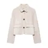 Aliexpress Wholesale 2025 Otoño e Invierno Nueva Moda Callejera Europea y Americana para Mujer Chaqueta Corta de Gamuza