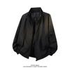 Primavera 2025 Nuevo C6042-TP55 Color Sólido No Controlado Cuello Casual Joker Streetwear Chaqueta Bomber
