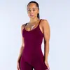 Yu An Tank deportivo largo de cuello en U con tirante recto para fitness y yoga, camisola, tank deportivo de yoga sin costuras 0321