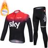 Cielo otoño e invierno forro polar traje de ciclismo engrosado para hombre y mujer traje de ciclismo para bicicleta de montaña cálido frío transfronterizo