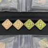Pendientes cuadrados huecos de Luo Europa y Estados Unidos comercio electrónico transfronterizo joyería lujo gama alta nicho diseño moda una generación de cabello