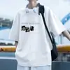 Camiseta de Manga Curta para Homens 2026 Verão Novo Estilo Solta Não Transparente Algodão Puro Camisa Básica Jovem Marca Tendência Top Camiseta Ins