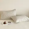 Par de Fundas de Almohada de Algodón Puro, Gasa de Algodón Puro, Anti-Aceite para la Cabeza, Absorbentes de Sudor y Transpirables, para Adultos, Antideslizantes y que no se caen