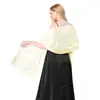 Xale de Cetim Estilo Europeu e Americano Cor Sólida Xale para Vestido de Noite Lenço Longo de Cetim Decorativo Casamento Vestido Cheongsam Combinando Cetim