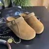 Sandalias cerradas tipo Birkenstock de suela gruesa para aumentar la altura para mujer, nueva colección de otoño 2026, pantuflas de moda retro estilo Birkenstock