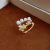 Ear Cuff de Oro Real 14K Electrochapado con Circonita Lazo Perla Clip para Oreja Fresco Dulce Lindo para Mujeres Sin Perforaciones