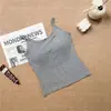 Chaleco térmico de forro polar para otoño e invierno, top sexy sin espalda estilo francés con espalda bonita y copas incorporadas, chaleco top adelgazante