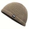 Gorro de melão transfronteiriço, boné com pequeno patch, gorro de lã tricotado, boné de senhorio, marca de moda, boné hip-hop, boné redondo