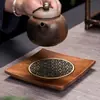 Alfombrilla Creativa de Madera de Nogal para Tetera, Posavasos Doméstico para Tetera, Alfombrilla de Té, Accesorio para Ceremonia del Té, Soporte para Tetera, Accesorio para Juego de Té Kung Fu