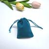 Saco de Veludo Atacado Cordão Saco de Veludo para Joias Saco de Armazenamento para Fones de Ouvido Bolso Grande de Veludo Preto com Cordão